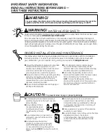 Preview for 2 page of GE Stainless Steel Tall Tub With Front Controls Owner'S Manual