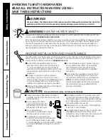 Preview for 2 page of GE Standard Tub Portable Dishwasher Owner'S Manual