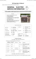 Preview for 1 page of GE Superadio Manual