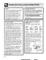 Preview for 8 page of GE TAX6 Use And Care Manual