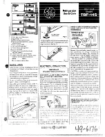 Preview for 1 page of GE TBF-14S User And Care