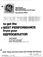 Preview for 1 page of GE TBF21BA Use And Care Book Manual