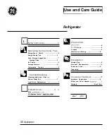 GE TBF72 Use And Care Manual preview