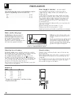 Preview for 10 page of GE TBG16NACBRWW Use And Care & Installation Manual