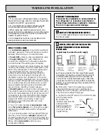 Preview for 17 page of GE TBG16NACBRWW Use And Care & Installation Manual