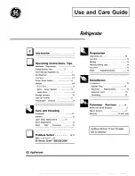 GE TBHA22RRELAD Use And Care Manual preview
