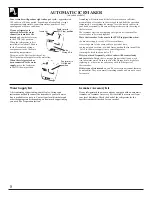 Preview for 8 page of GE TBI18JIBPRWW Use And Care & Installation Manual