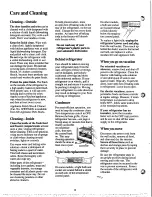 Preview for 12 page of GE TBX18 Use And Care Manual