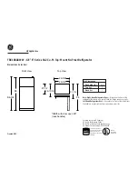 Preview for 1 page of GE TBX18SABAA Dimension Manual