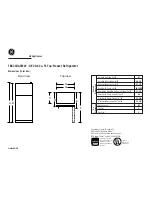 GE TBX21DACAA Dimension Manual preview