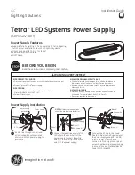 Preview for 1 page of GE Tetra GEPS24W-80M Installation Manual