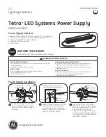 Предварительный просмотр 1 страницы GE Tetra GEPS24W-80M Installation Manual