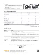 Preview for 3 page of GE Tetra GEPS24W-80M Instruction Manual