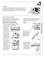 Preview for 15 page of GE TFG20JRXA Use And Care Manual