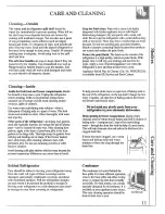 Preview for 11 page of GE TFH22PRRAWW Use And Care Manual