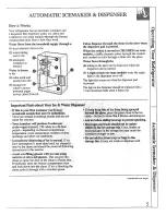 Preview for 5 page of GE TFH22PRSAWW Use And Care Manual