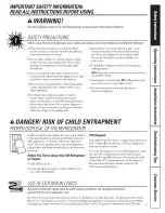 Preview for 3 page of GE TFH22PRXAAA Owner'S Manual