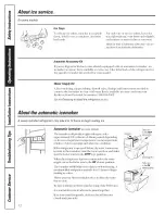 Preview for 12 page of GE TFH22PRXAAA Owner'S Manual