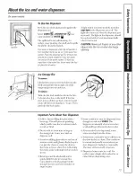 Preview for 13 page of GE TFH22PRXAAA Owner'S Manual