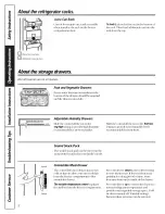 Preview for 8 page of GE TFX20JAXFAA Owner'S Manual