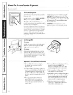 Preview for 10 page of GE TFX20JAXFAA Owner'S Manual