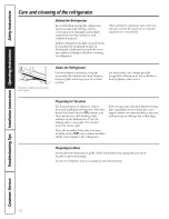 Preview for 12 page of GE TFX20JAXFAA Owner'S Manual