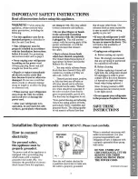 Preview for 3 page of GE TFX22R Use And Care Manual