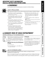 Preview for 3 page of GE TFX25ZPBEAA Owner'S Manual