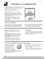 Предварительный просмотр 4 страницы GE TFXA27f Use And Care Manual