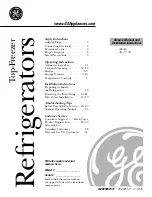 Preview for 1 page of GE TOP-FREEZER 16 Owner'S Manual & Installation Instructions