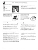 Preview for 8 page of GE TPG 24PF Use And Care Manual