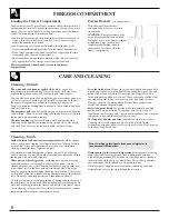 Preview for 8 page of GE TPG21PRDABB Use And Care Manual