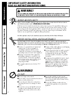 Preview for 2 page of GE Triton XL PDW7300 series Owner'S Manual