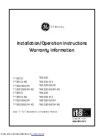 GE TT3010 Installation/Operation Instructions Warranty Information preview