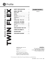 GE TWIN FLEX PTS9200 Owner'S Manual preview