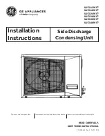 Preview for 1 page of GE U SeriesUC148WC Series Installation Instructions Manual