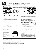 Предварительный просмотр 6 страницы GE Unitized Spacemaker WSM2420D Use And Care Manual