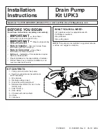 GE UPK3 Installation Instructions Manual preview