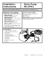 Preview for 1 page of GE UPK3 Installation Instructions Manual