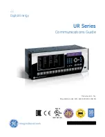 Предварительный просмотр 1 страницы GE UR series Manual