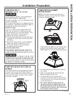 Preview for 13 page of GE UVC9360 Owner'S Manual & Installation Instructions