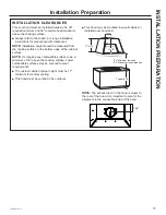 Preview for 11 page of GE UVC9420 Owner'S Manual & Installation Instructions