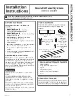 Предварительный просмотр 7 страницы GE UVD6301S Owner'S Manual & Installation Instructions