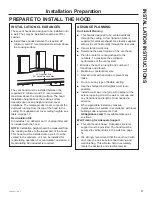 Preview for 9 page of GE UVW7301 Owner'S Manual & Installation Instructions