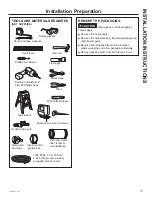 Preview for 11 page of GE UVW7301 Owner'S Manual & Installation Instructions