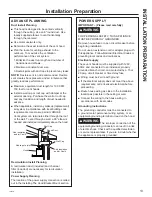 Preview for 13 page of GE UVW8301 Owner'S Manual & Installation Instructions