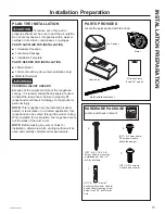 Preview for 11 page of GE UVW8304 Owner'S Manual And Installation Instructions