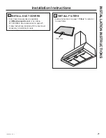 Предварительный просмотр 21 страницы GE UVW8364 Owner'S Manual & Installation Instructions