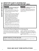 Preview for 4 page of GE UVW9304 Owner'S Manual & Installation Instructions