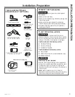 Предварительный просмотр 11 страницы GE UVW9304 Owner'S Manual & Installation Instructions